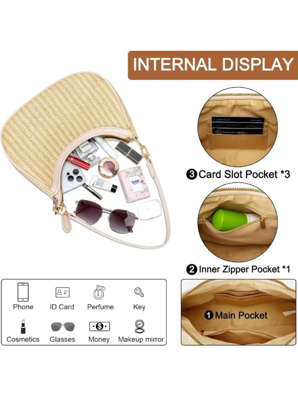 Cute Retro Hobo Shoulder Bag for Women | Stylish Underarm Tote & Clutch Purse